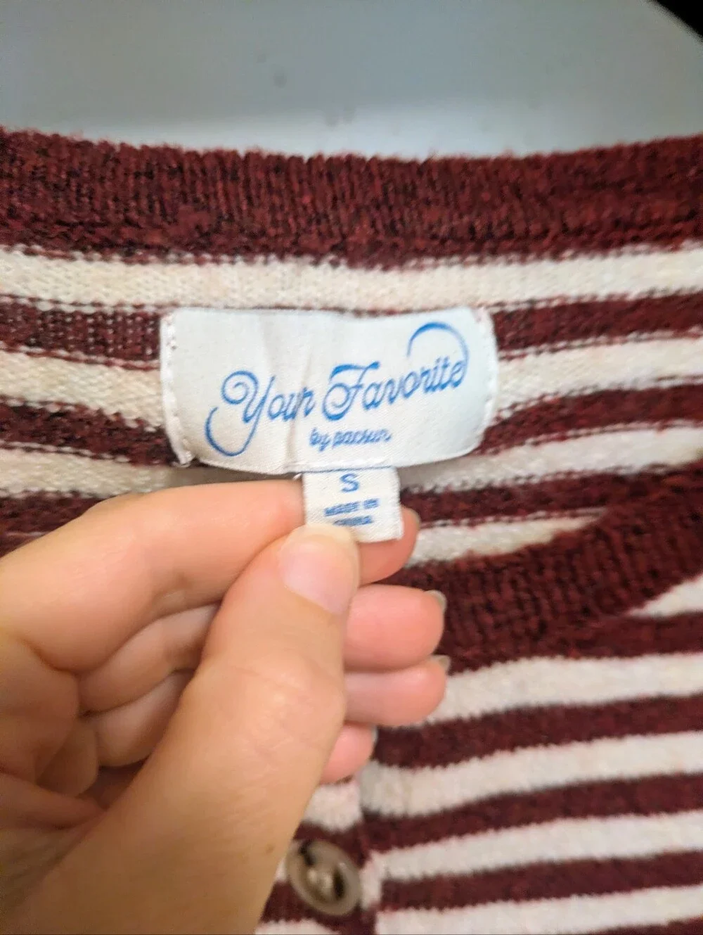 Your Favorite by PacSun Georgia rolled button front cardigan size small